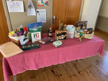 230914 Coffee Morning raffle prizes JA IMG 4129
