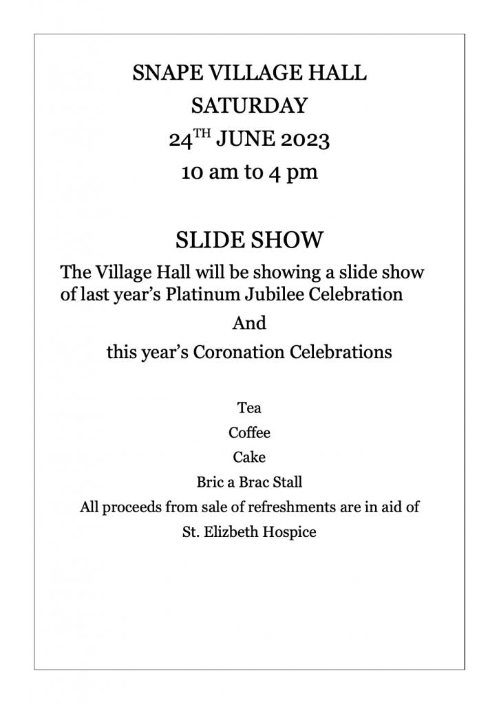 230624 Snape VH Slide Show POSTER