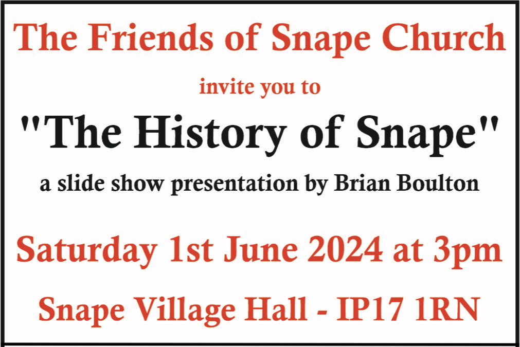 1st June: Brian Boulton's Snape slides
