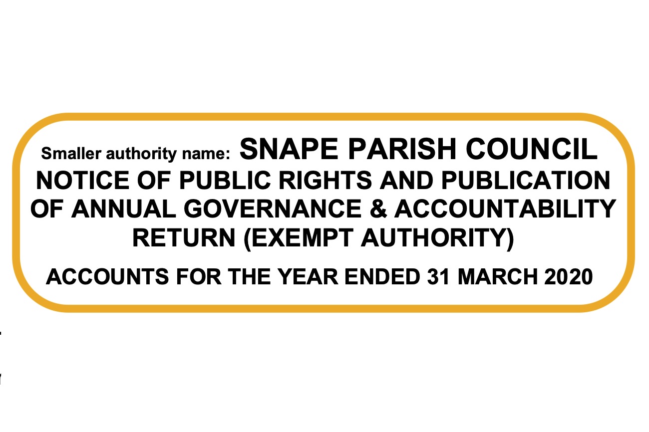 Public Notice: Council Accounts 2019/20