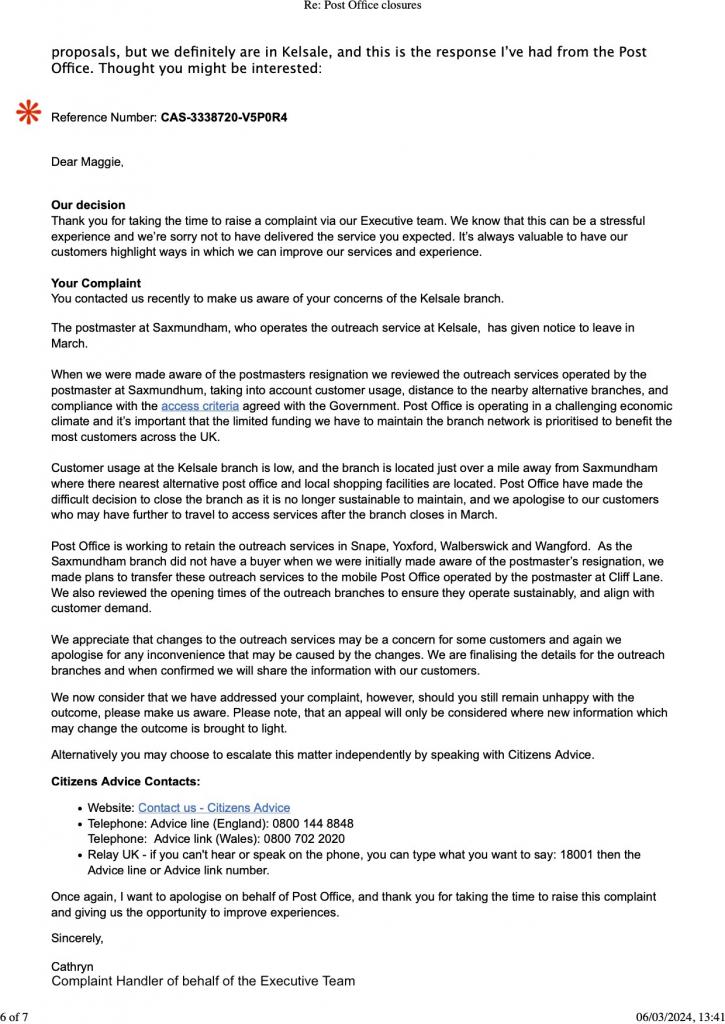 240306 p9of10 Kelsale Post Office closures email thread