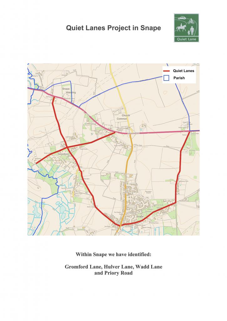 Quiet Lanes Project in Snape p2 map