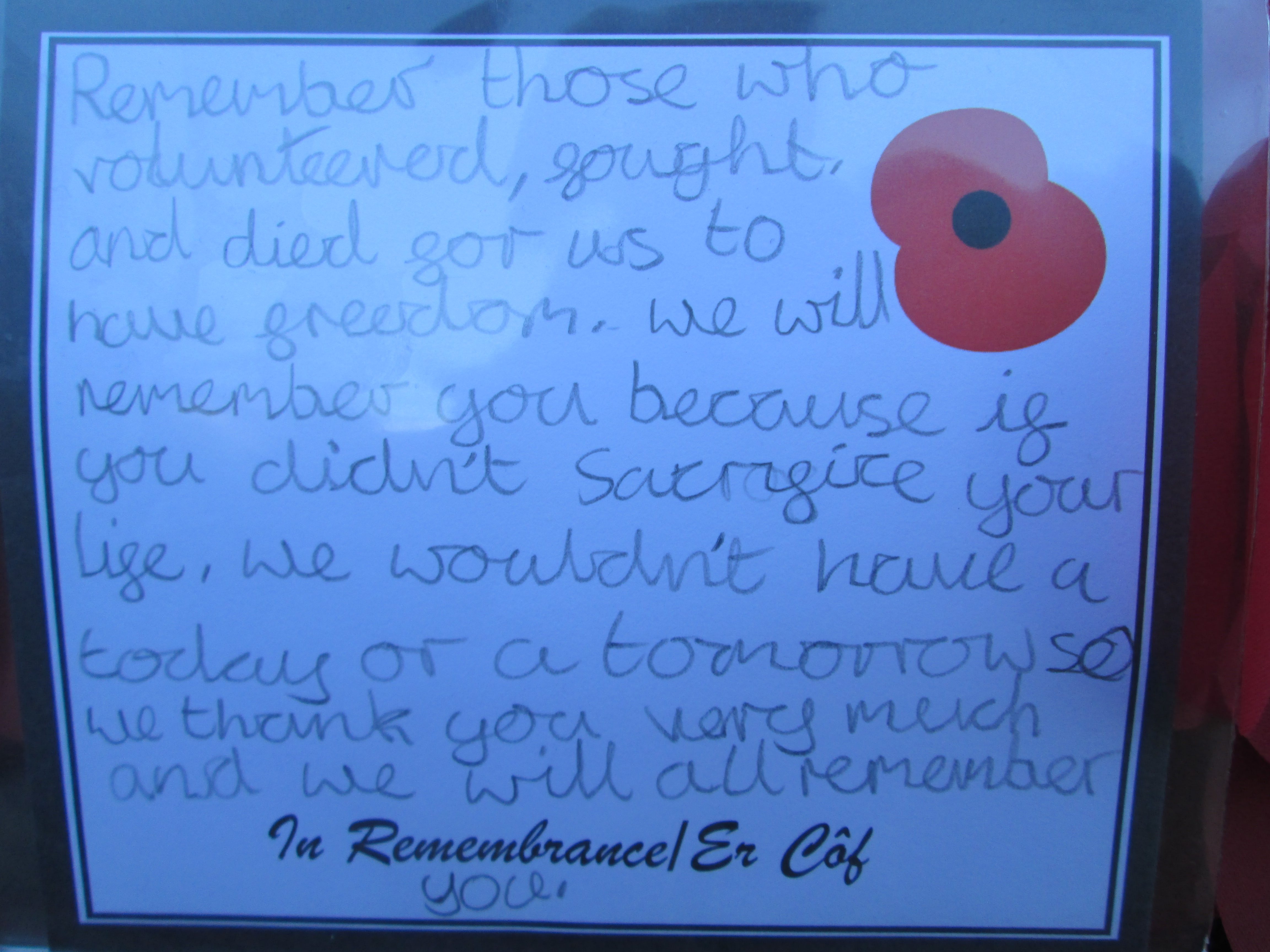 Remembrance Sunday, 14th November