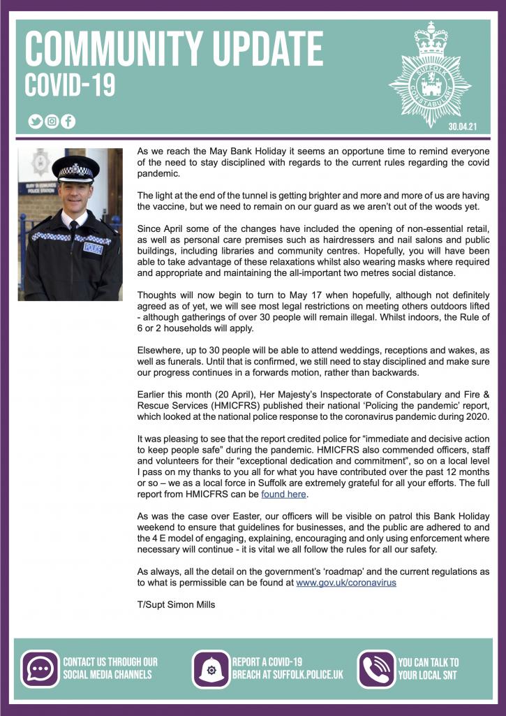 CommunityUpdate Suffolk 300421
