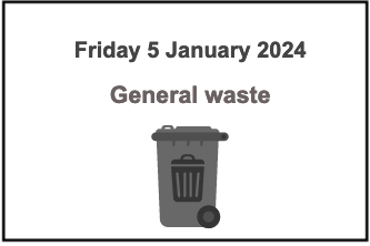 Bin collections over the holidays