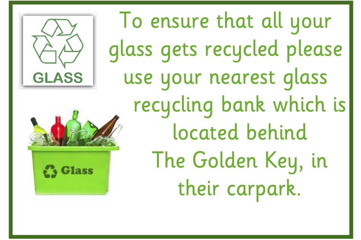 Glass recycling at The Golden Key