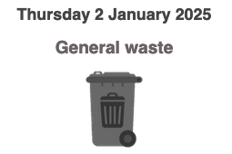 Bin collections over the holidays