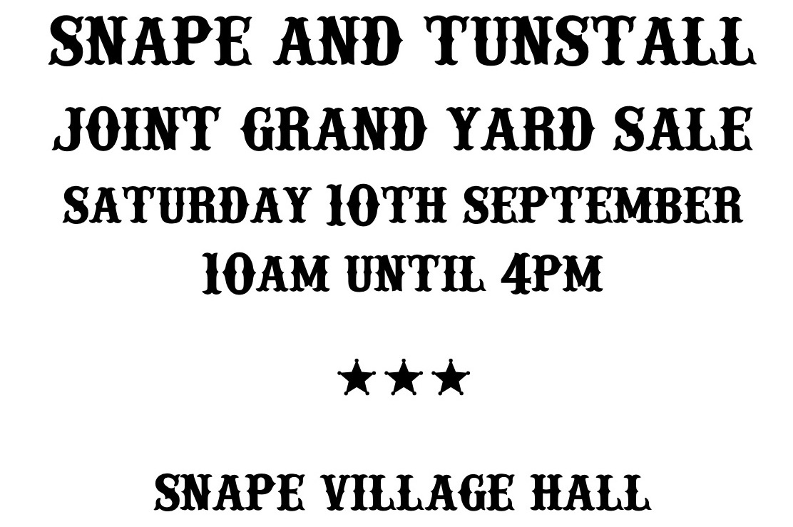 Sn&Tunstall Yard Sale