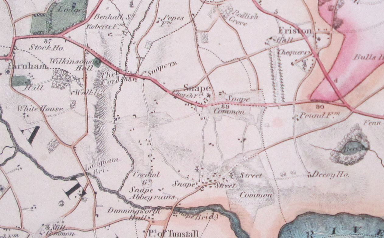 map of Snape in 1824